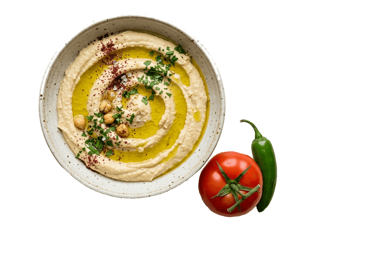 Smooth artisanal hummus